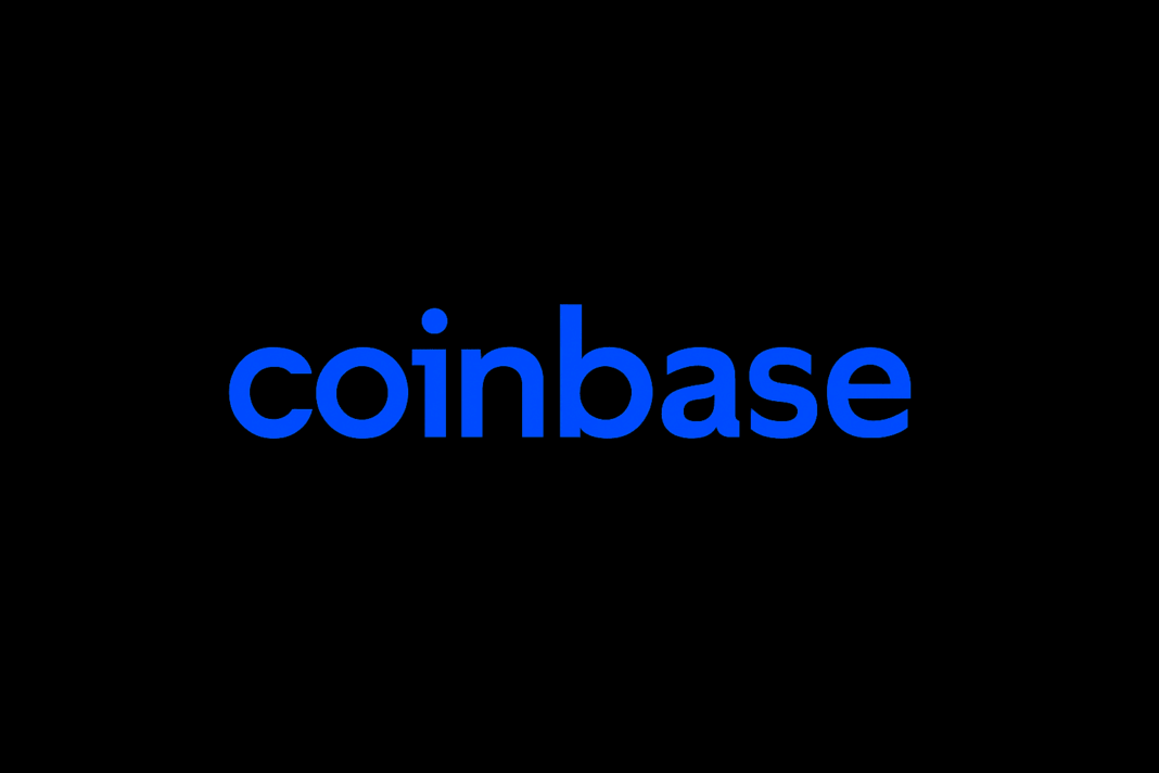 Logotipo da Coinbase em fundo preto, representando o lançamento da nova plataforma de pré-venda de tokens para democratizar o acesso a projetos cripto.